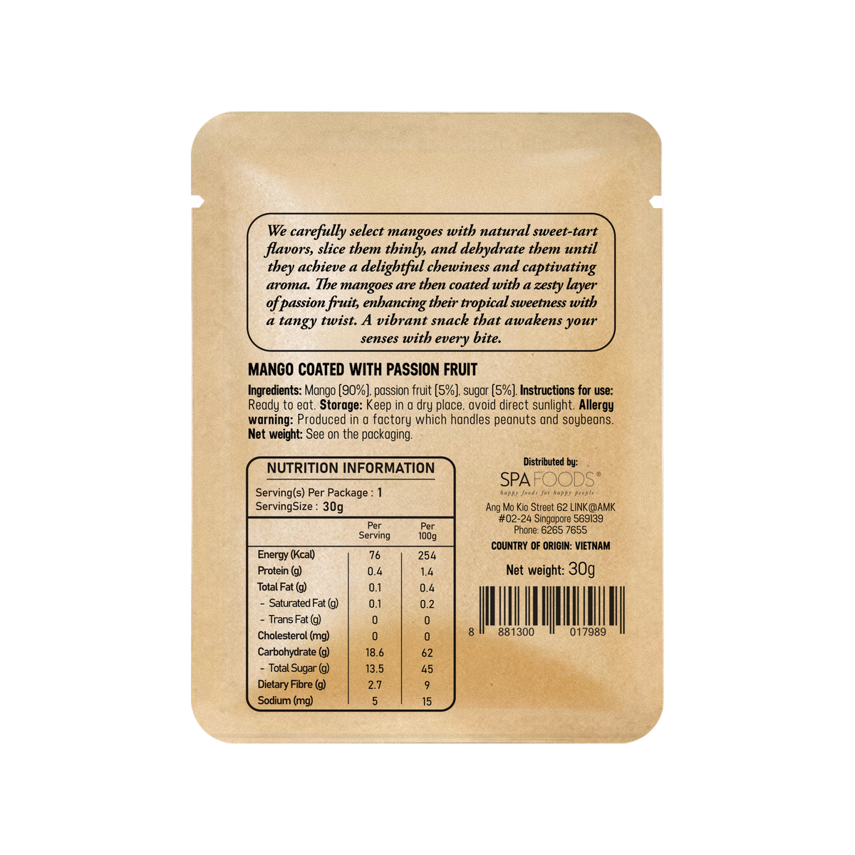 Mango Coated With Passion Fruit – Spa Foods Pte Ltd